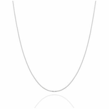 18KT White Gold Box Chain