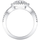 1.05ctw Diamond Oval Cluster Ring
