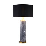 Lexi Lighting Mica Grey Marble Stone Table Lamp