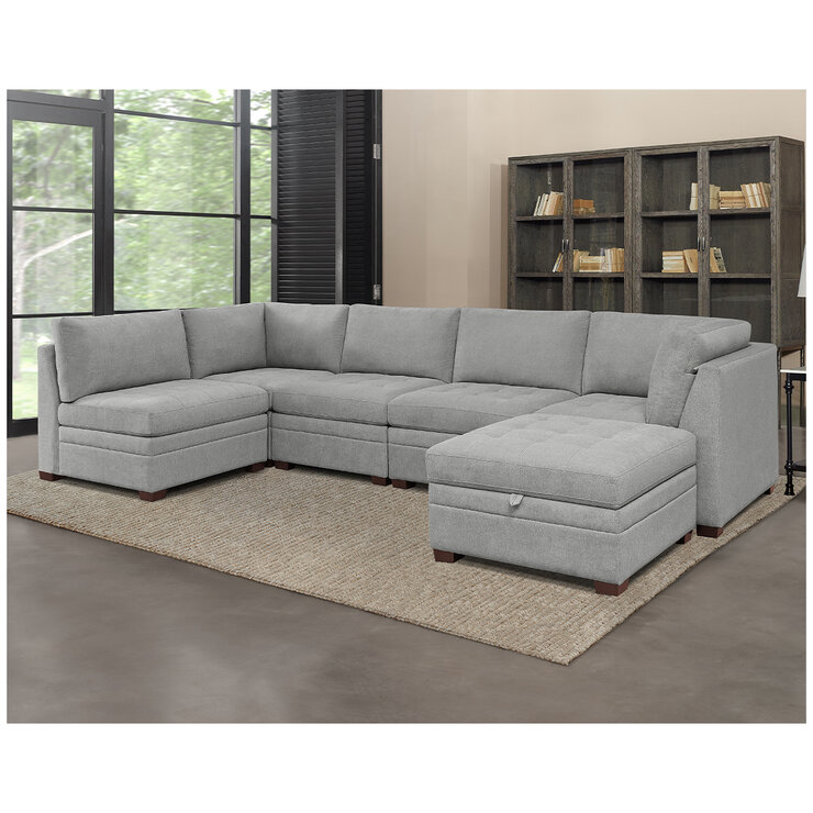 Thomasville 6 Piece Modular Fabric Sectional Thomasville 6 Piece Modular Fabric Sectional