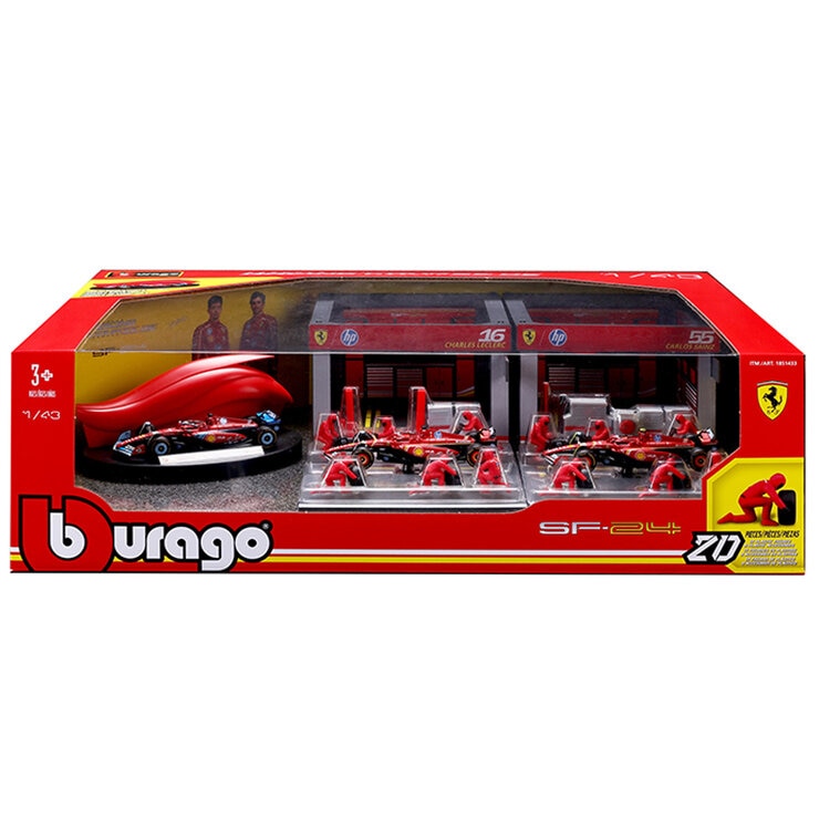 Burago 143 Formula One Racing Deluxe Paddock Ferrari