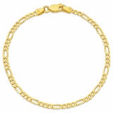 18KT Yellow Gold Figaro Bracelet 2.3g