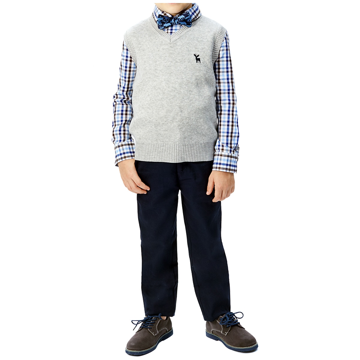 Andy & Evan 2pc Boys Set Jumper - Blue/Grey