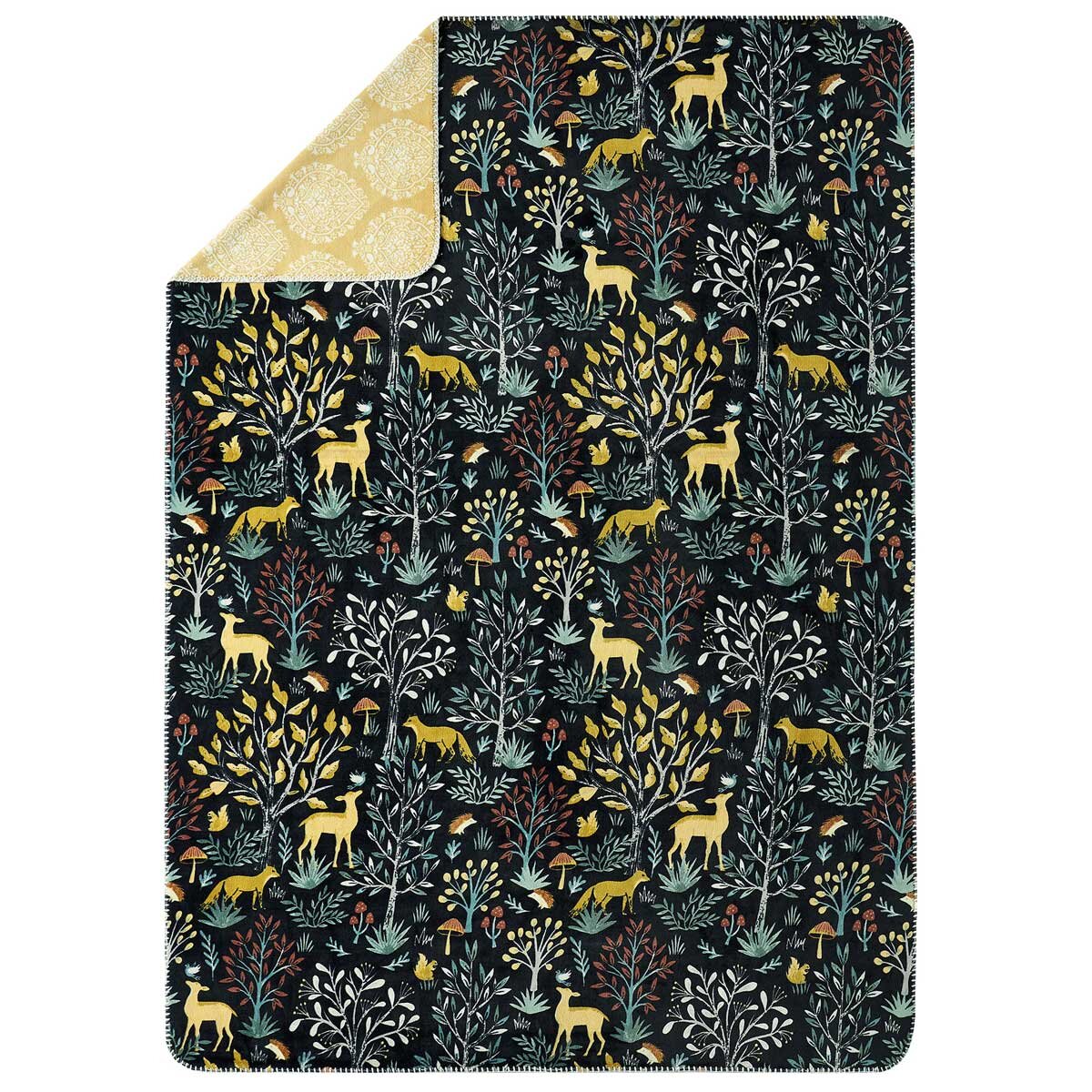 Casual Living Reversible Plush Throw 127 x 177cm Woodland