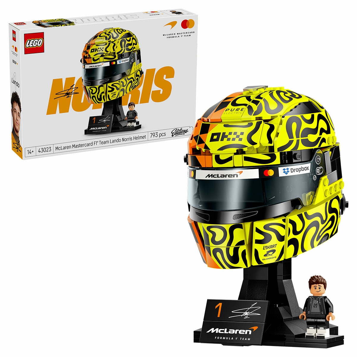 LEGO McLaren Mastercard F1 Team Lando Norris Helmet 43023 LEGO McLaren Mastercard F1 Team Lando Norris Helmet 43023