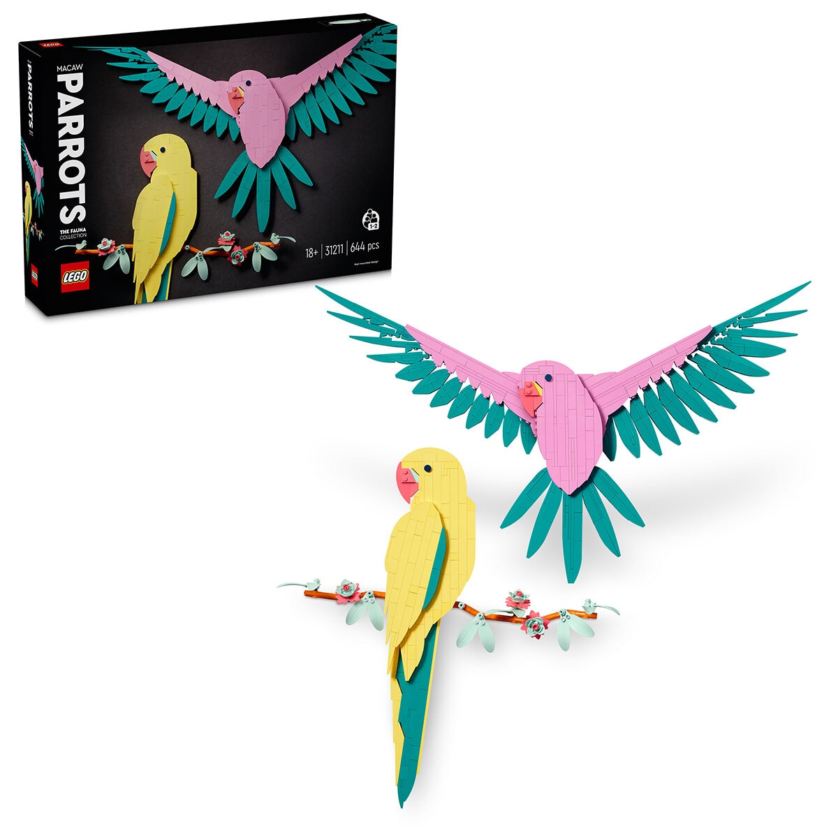 LEGO Art The Fauna Collection Macaw Parrots 31211