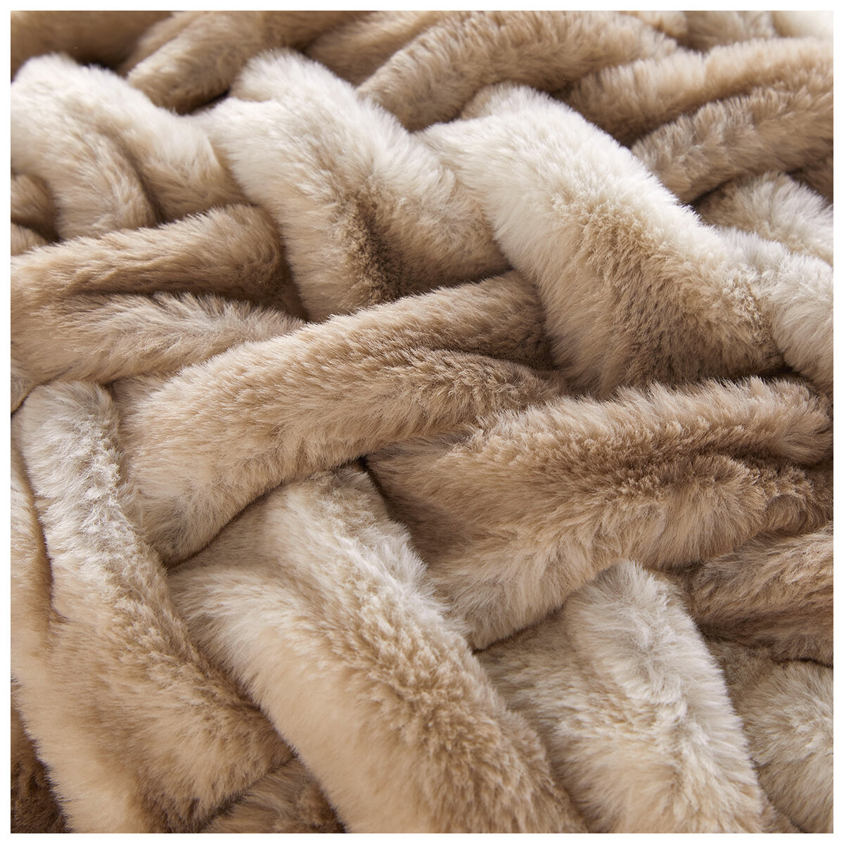 Parklane Braided Ombre Cushion 60cm x 60cm Light Brown