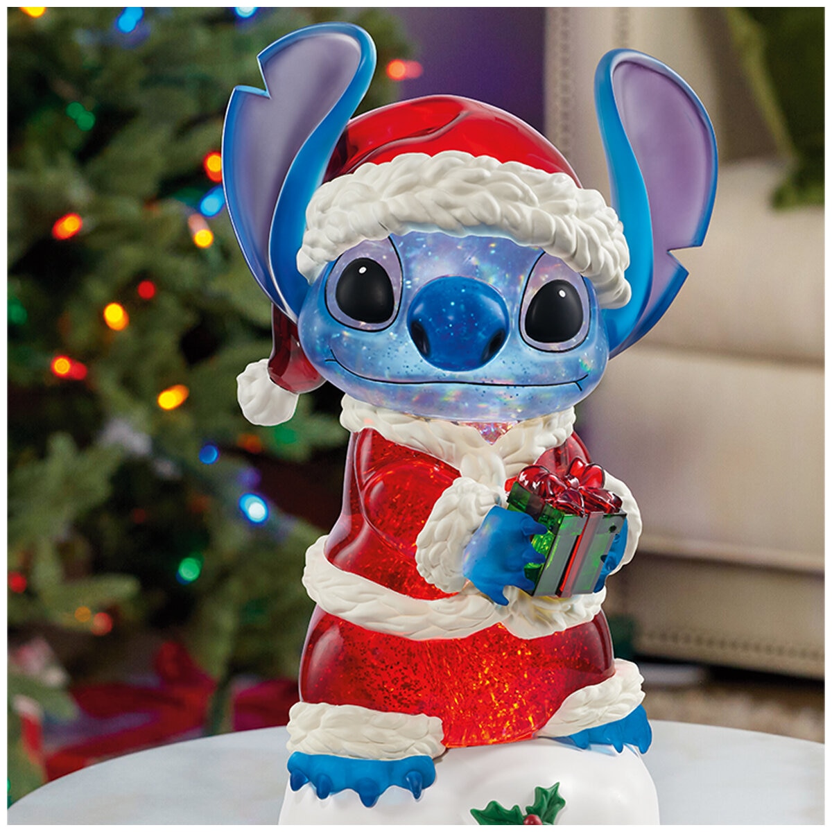 Holiday Lantern Characters with Glitter and LED Lights 41cm Stitch