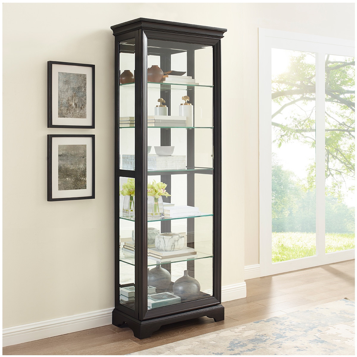 Pulaski 79 Inch Curio Display with Sliding Doors Costco Australia