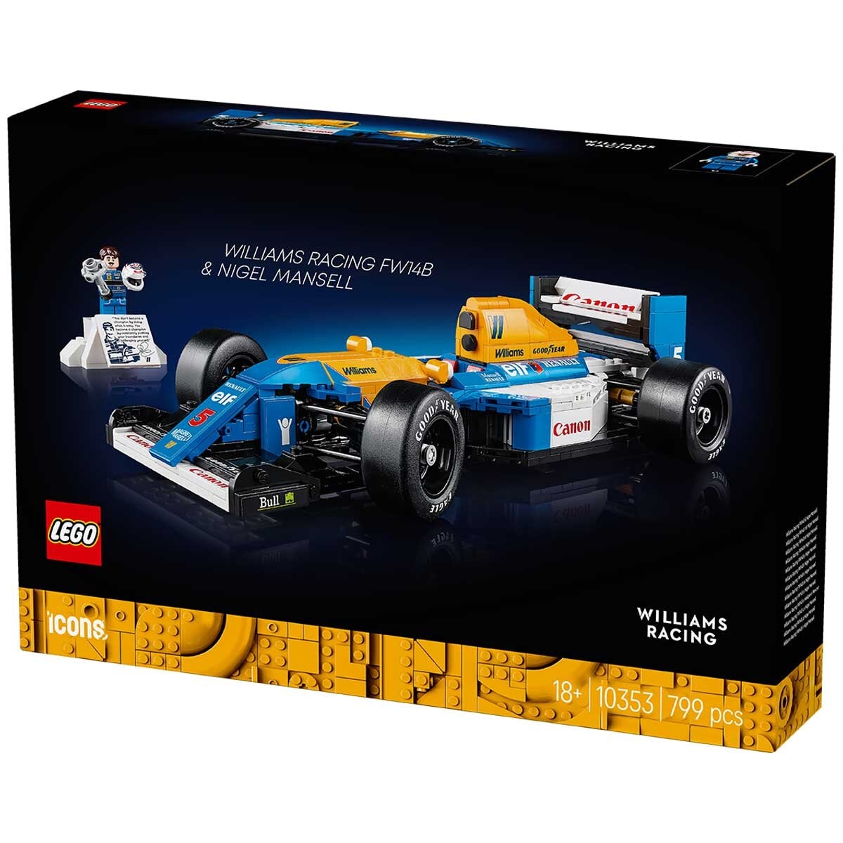LEGO Icons Williams Racing FW14B & Nigel Mansell 10353