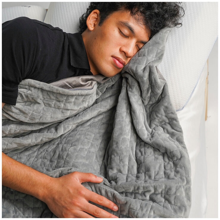 Therapy King Blanket with Cover Space Grey 10kg Therapy King Blanket with Cover Space Grey 10kg