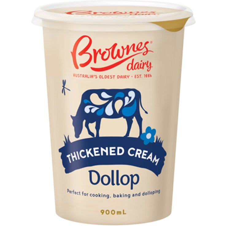 Brownes Dairy Thickened Cream 900ml Brownes Dairy Thickened Cream 900ml