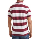 Sportscraft Polo stripe - Burgundy/White