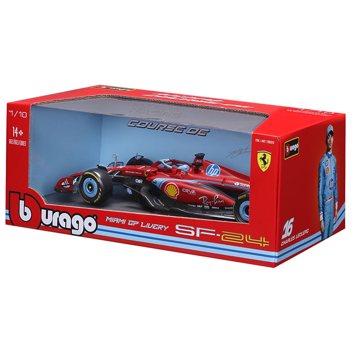 1:18 Ferrari SF-24 2024 Miami Charles Leclerc 1:18 Ferrari SF-24 2024 Miami Charles Leclerc