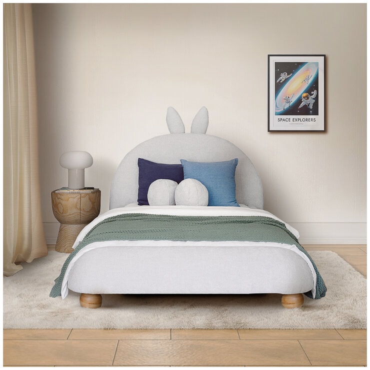 Aesthetik Kids Upholstered King Single Bed Grey