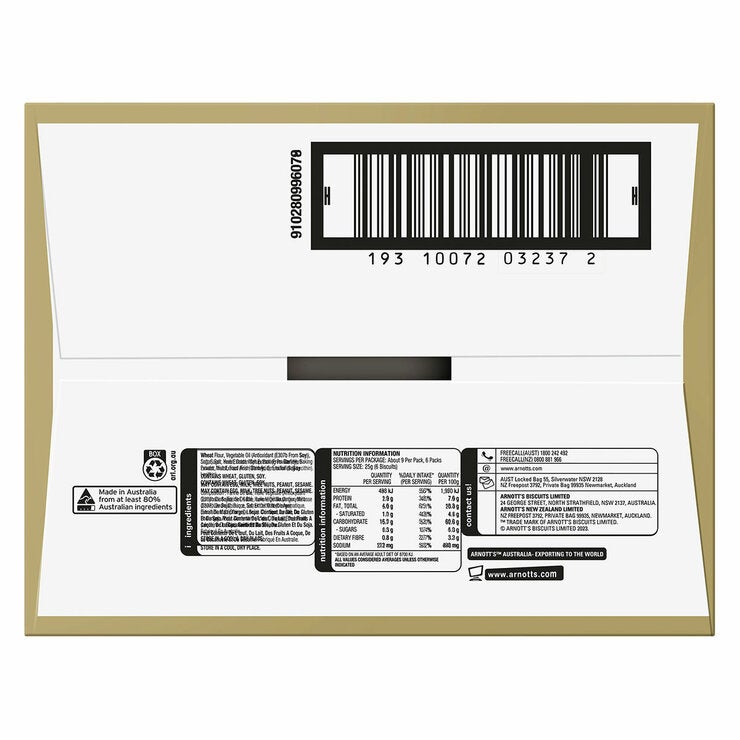 Arnott's Savoy Crackers 6 x 225g - Grocery Online Arnott's Savoy Crackers 6 x 225g - Grocery Online
