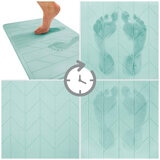 Algodon Dri Bath Stone Mat Blue
