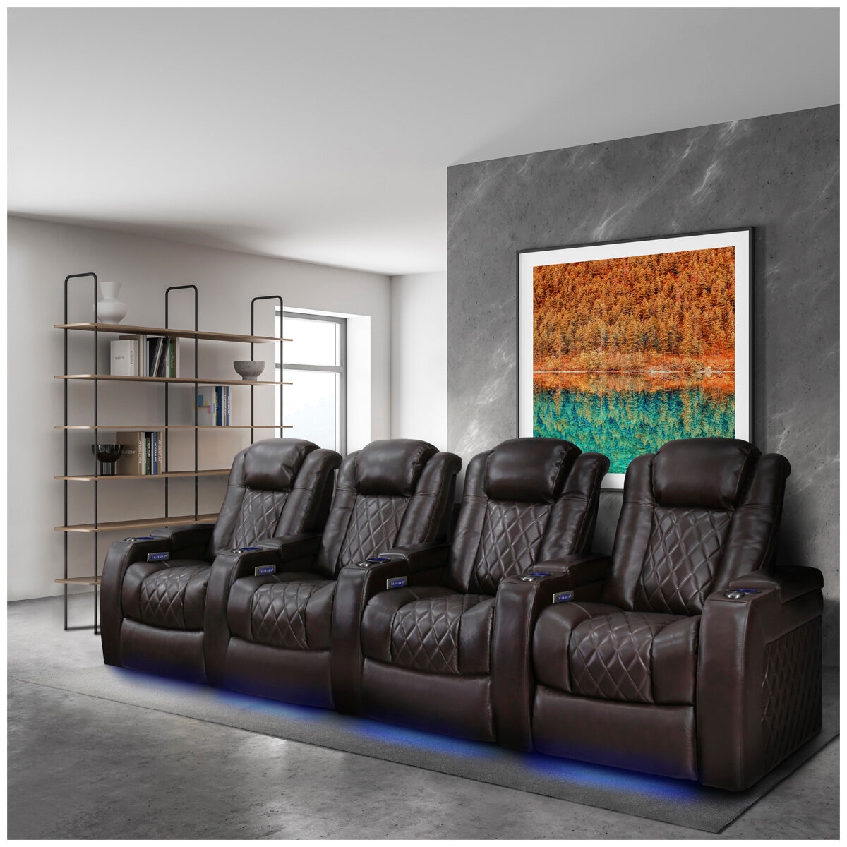 Valencia Home Theatre Tuscany Edition 4 Seater Dark Chocolate