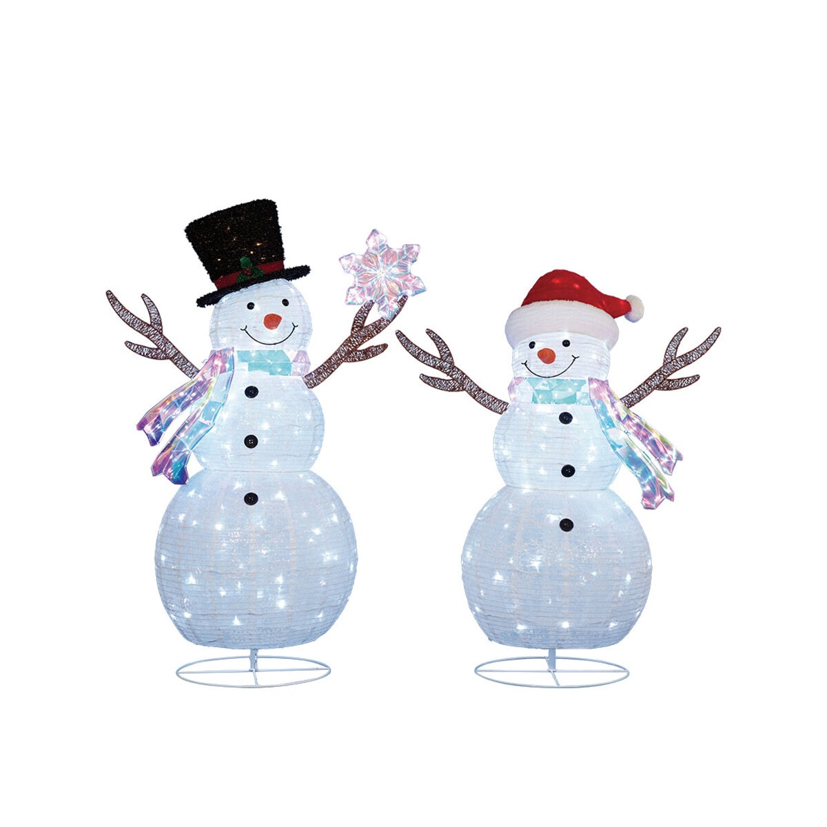 Pop-Up Glittering Snowmen Set of 2