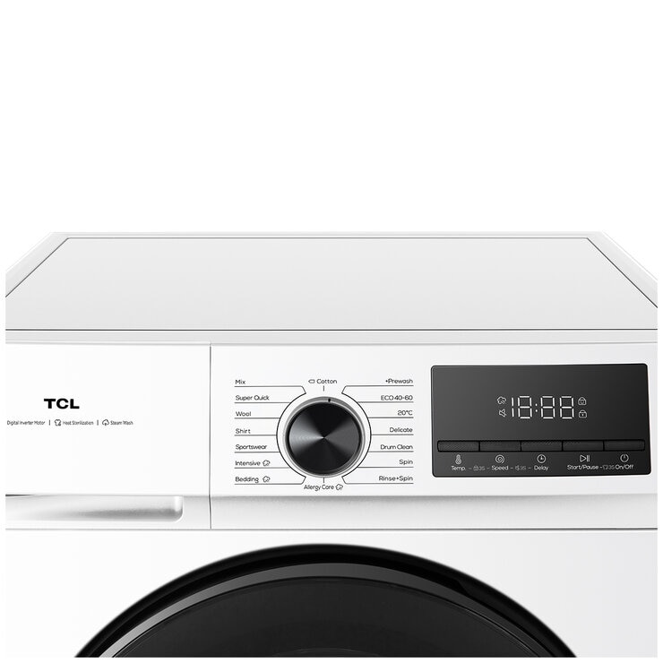 TCL 10KG Front Load Washing Machine White WF10P11W TCL 10KG Front Load Washing Machine White WF10P11W