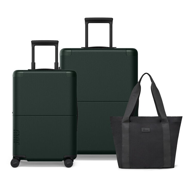 July Jetsetter Luggage Set 3 Pieces Forest Green July Jetsetter Luggage Set 3 Pieces Forest Green