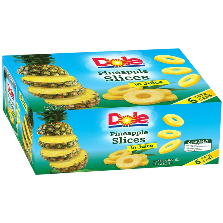 Dole Canned Pineapple Slices in Juice 6 x 567g Costco Australia