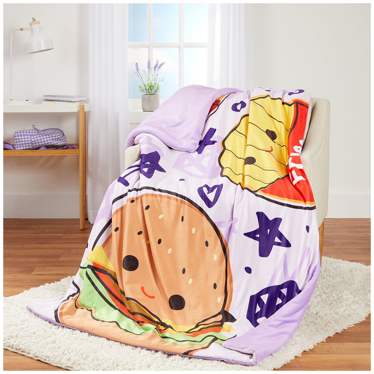 Squishmallows Snuggle Throw 127cm x 178cm Just Lunchin