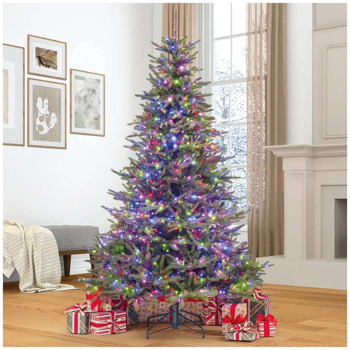 Pre-Lit Abies Artificial Christmas Tree 2.2m Pre-Lit Abies Artificial Christmas Tree 2.2m