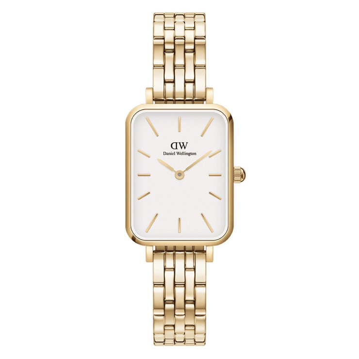 Daniel Wellington Quadro White Dial 5-link Gold Strap Women's Watch DW00100622 Daniel Wellington Quadro White Dial 5-link Gold Strap Women's Watch DW00100622