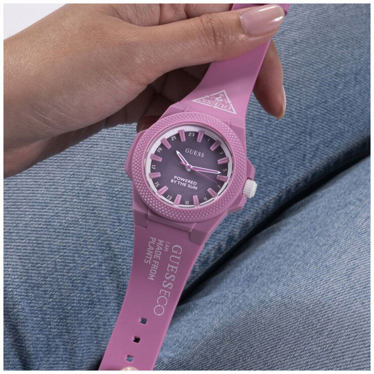 GUESS Eco Pink Outspoken Solar Women's Watch GW0587L3