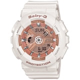 Casio Baby-G BA110-7A1 - Ladieds White Rose Gold Watch