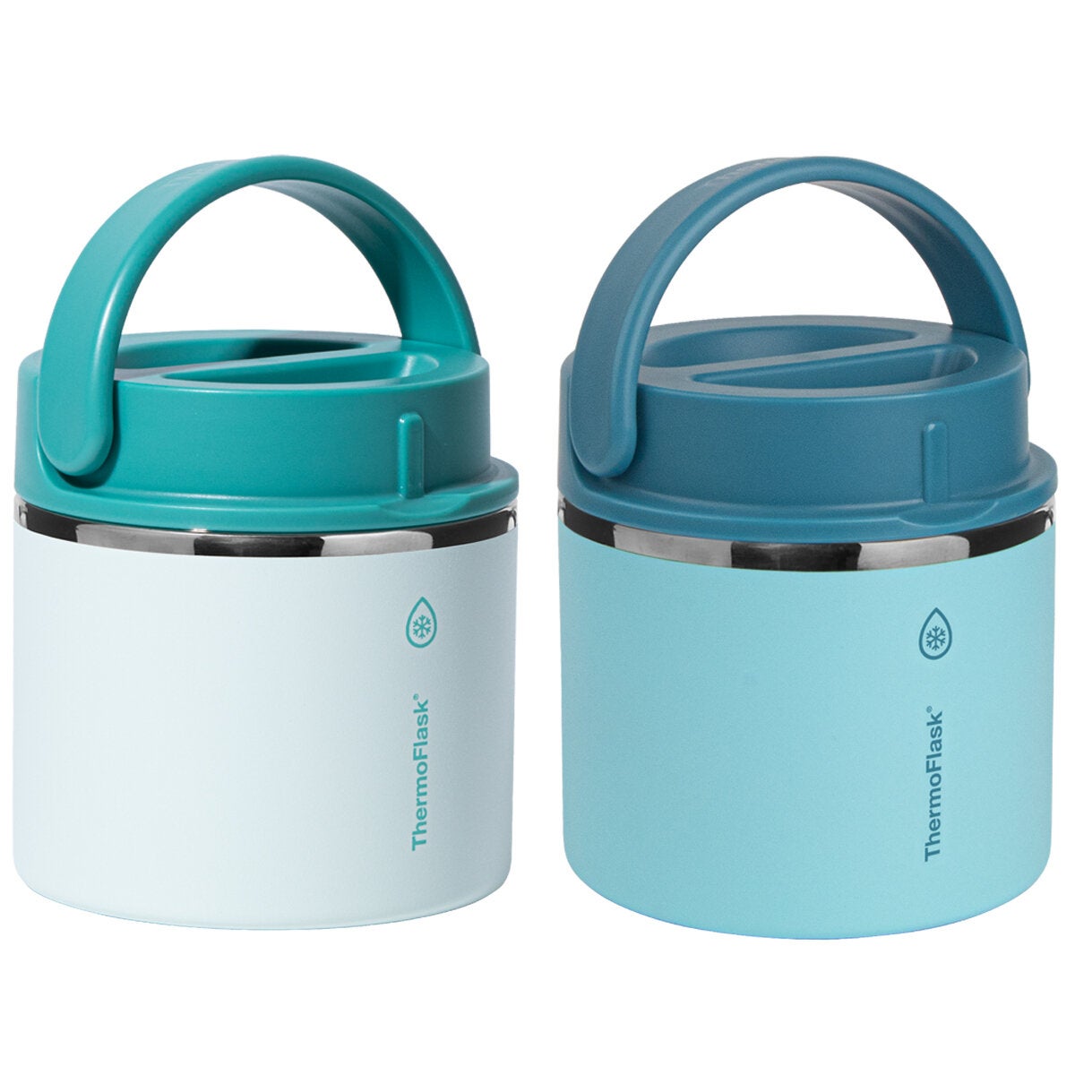 ThermoFlask 590ml Insulated Food Jar 2 Pack Green and Blue