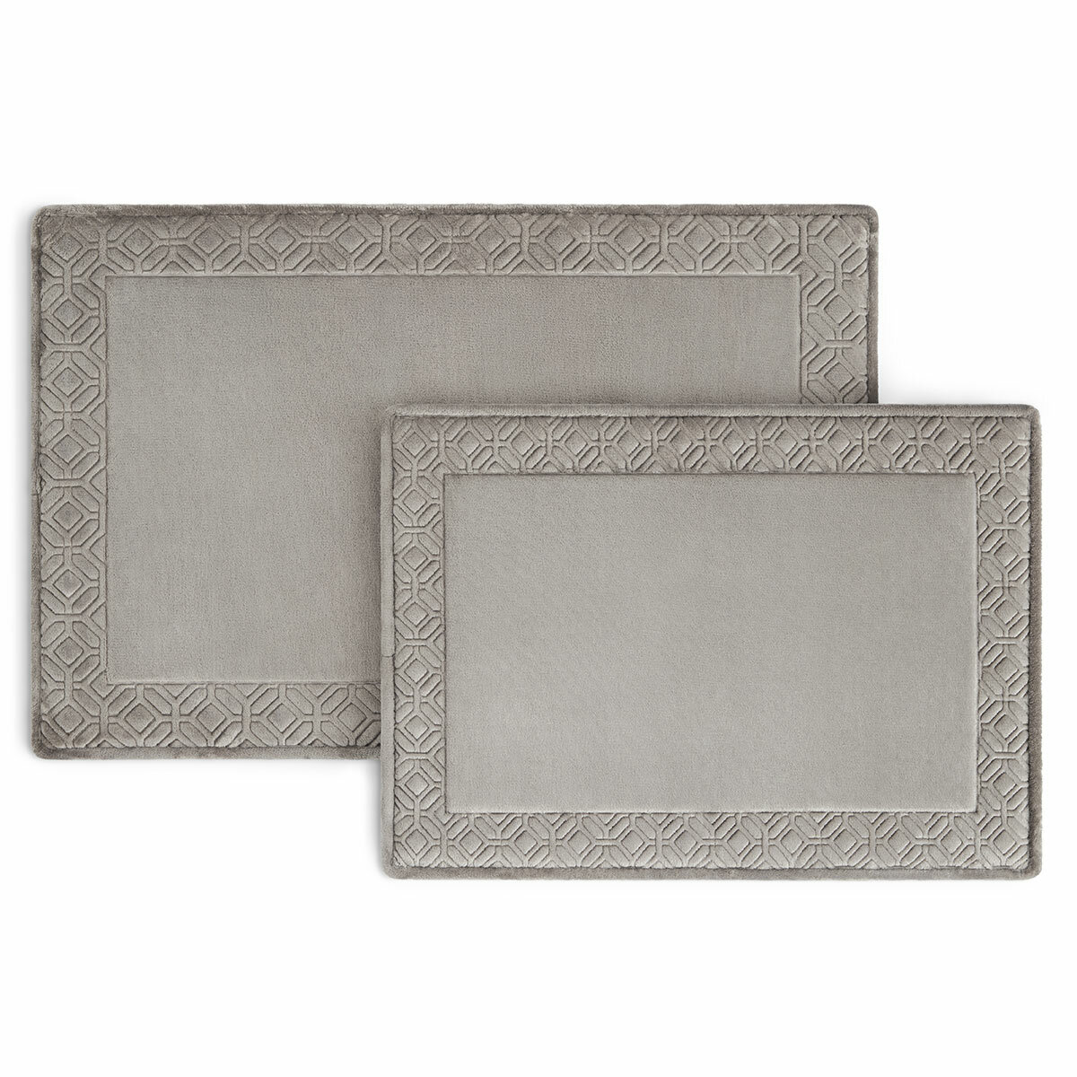 Town & Country Memory Foam Bath Rug 2 Pack Steeple Grey