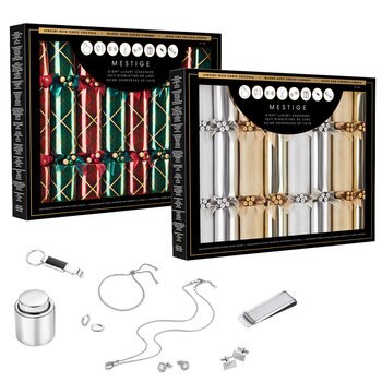 Mestige Luxury Crackers With Gifts 8 Pack