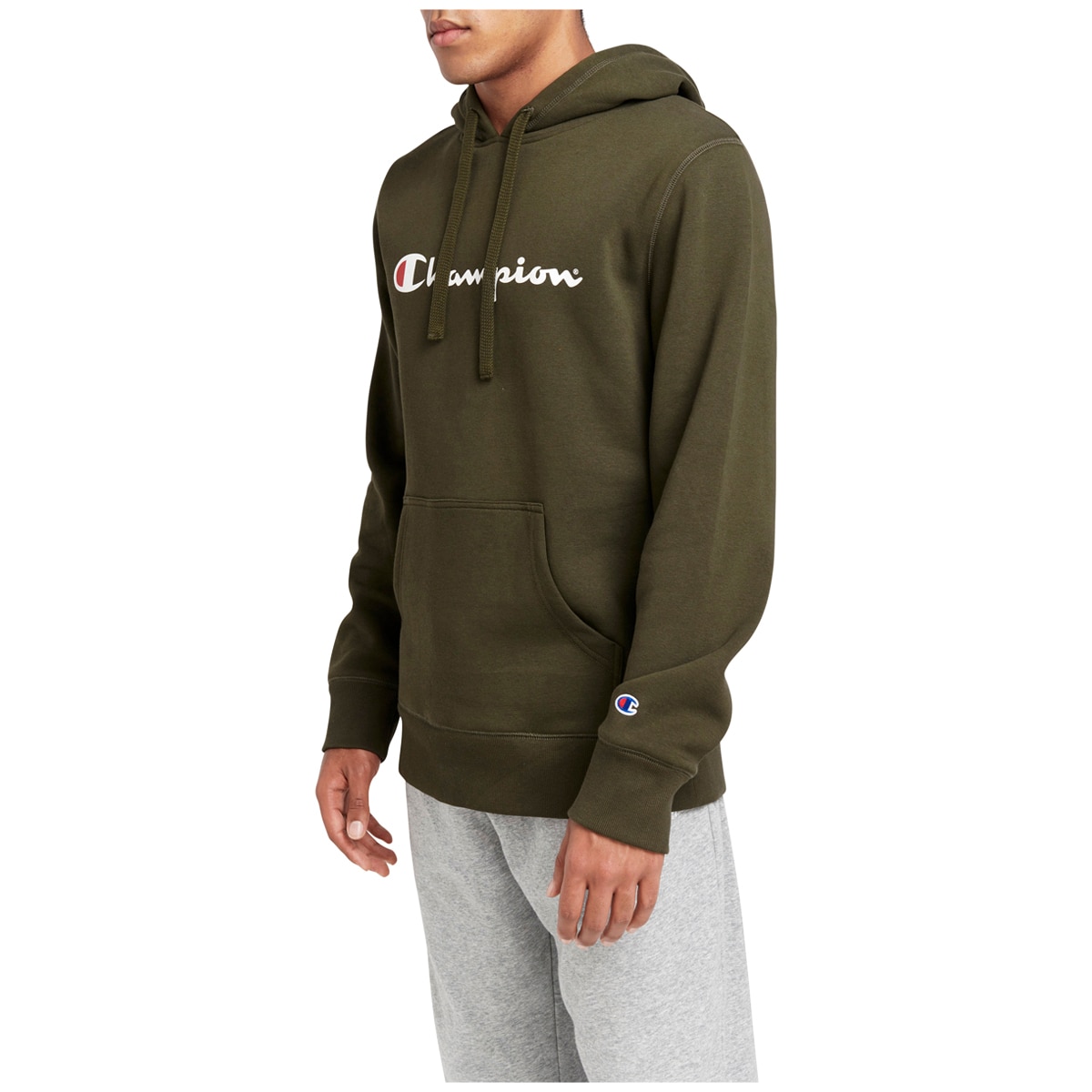 Champion Men's Script Hoodie Forest Floor