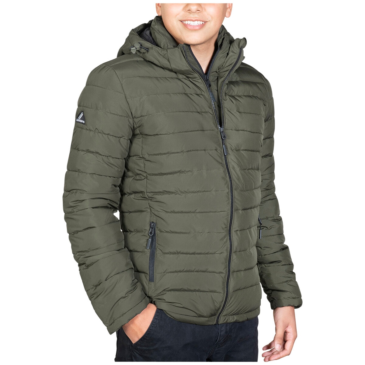 Superdry Men's Hooded Fuji Jacket Khaki