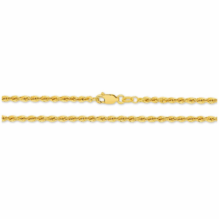 18KT Yellow Gold Hollow Rope Bracelet 2g