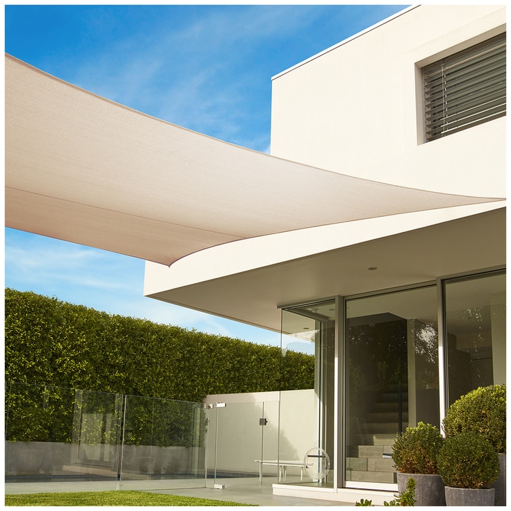 Coolaroo Rectangle Shade Sail Kit Beech Costco Australia