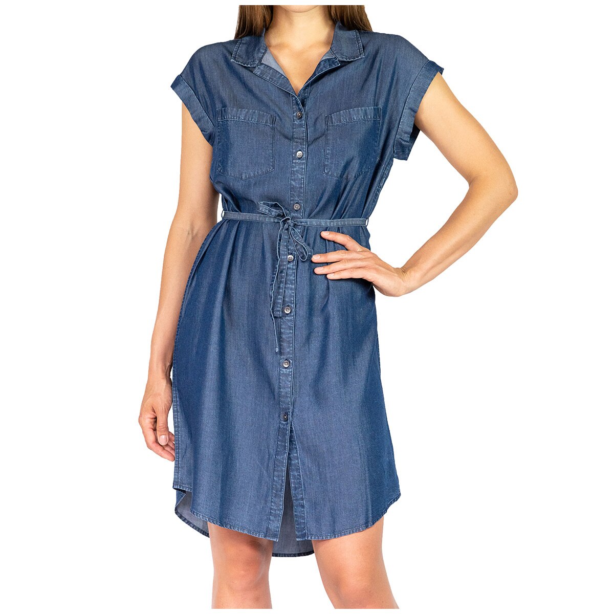 JACH's Women's Tencel Dress - Dark Denim