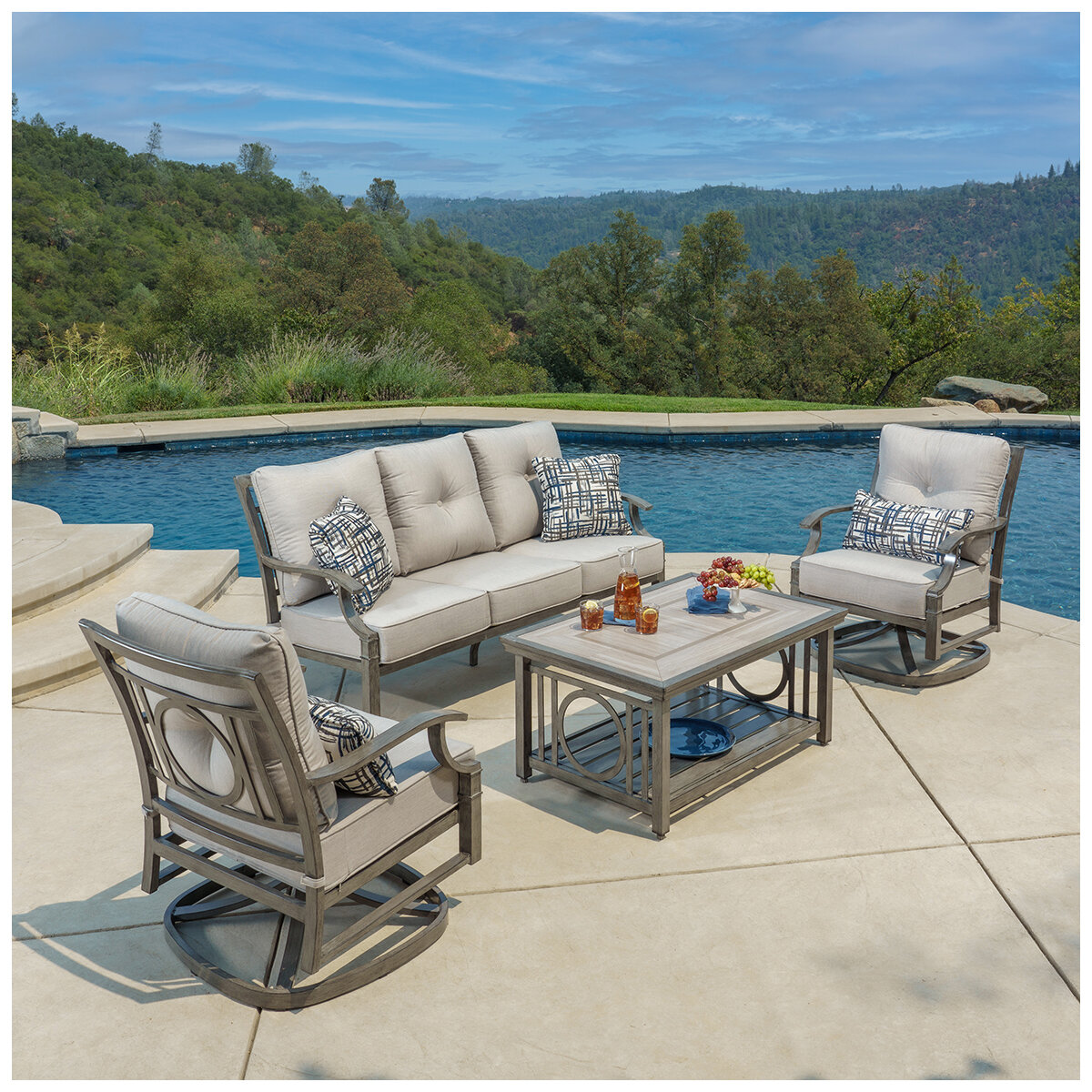 SunVilla Beth 4 Piece Deep Seating Set