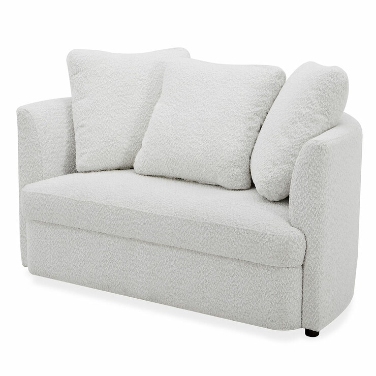 Aiden & Ivy Fabric Accent Chair With Storage Ottoman
