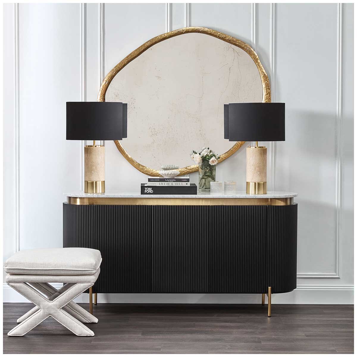 CAFE LIGHTING & LIVING Demarco Buffet Black