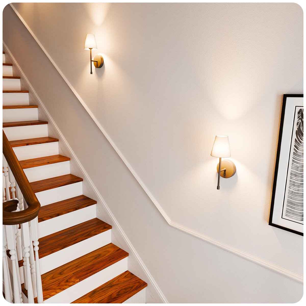 Globe LED Wall Sconce Wireless 2 Pack
