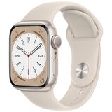 Apple Watch Series 8 GPS 41mm Silver Aluminium Case with White Sport Band