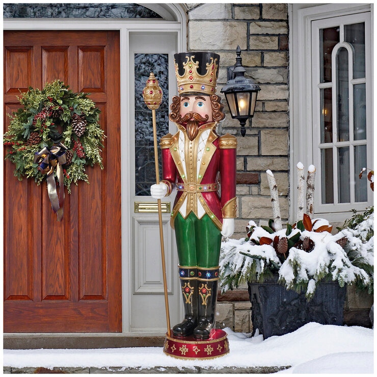 Christmas Caucasian Nutcracker with LED Lights and Music 1.8 m