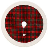 Mon Chateau Faux Fur Tree Skirt Plaid