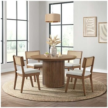 Bayside Furnishings 5 Piece Round Dining Set