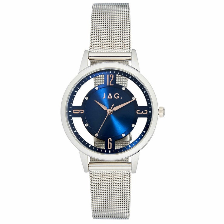 JAG Como Stainless Steel Blue Dial Mesh Bracelet Women's Watch J2703A JAG Como Stainless Steel Blue Dial Mesh Bracelet Women's Watch J2703A