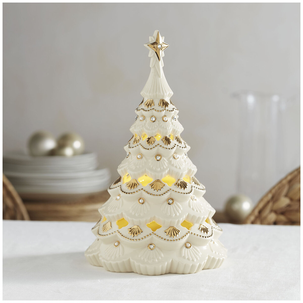 Lenox Florentine & Pearl Lit Figurine