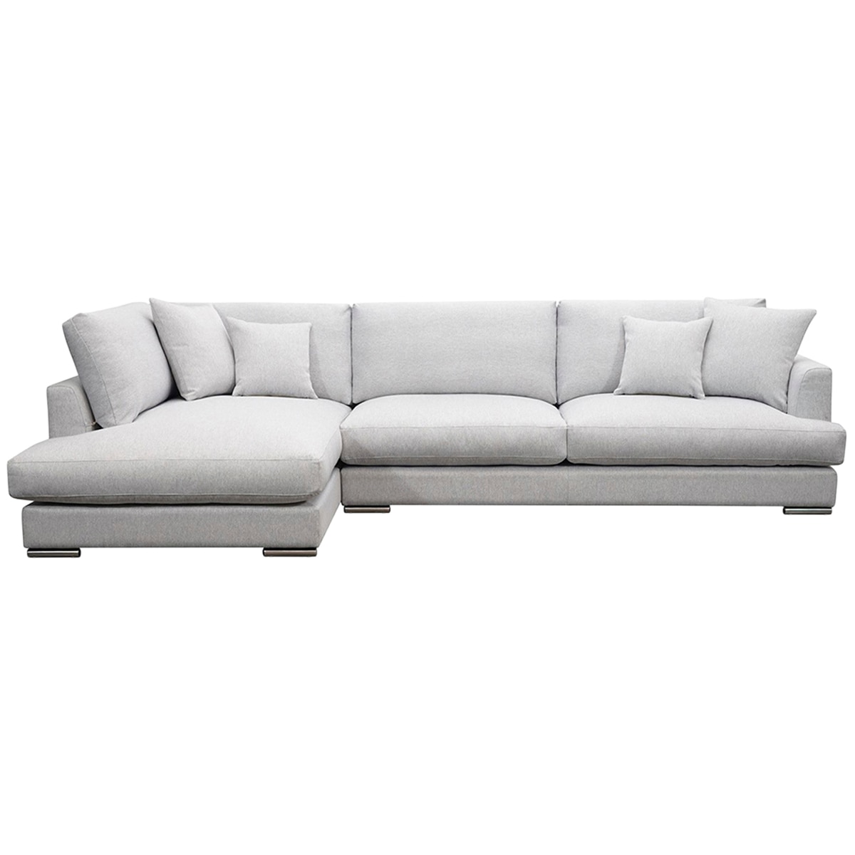 Moran Treviso 2.5 Seater Fabric Sofa with Chaise Bodhi Glacier C...